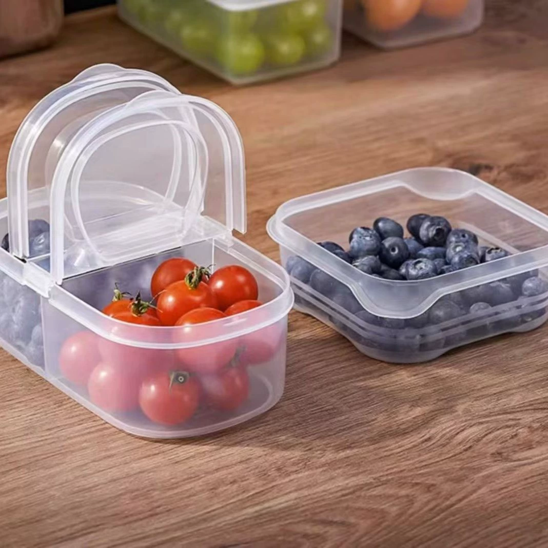 Plastic handheld transparent box, container