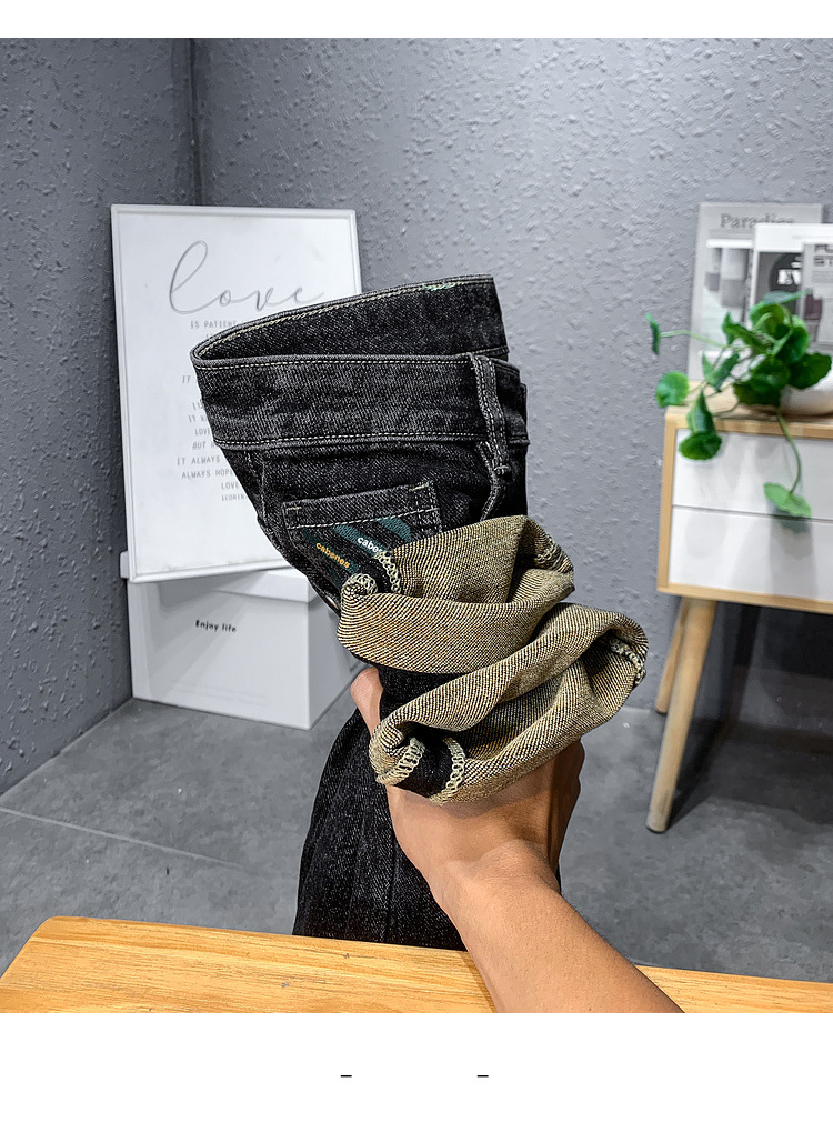 Jeans heren lente en herfst slim fit merkkwaliteit live-uitzending casual broek trend_voghion.com