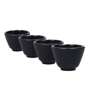 in stock iron pot cup cast iron cup particle coaster enamel liner cast iron cup small ding cup set wholesale