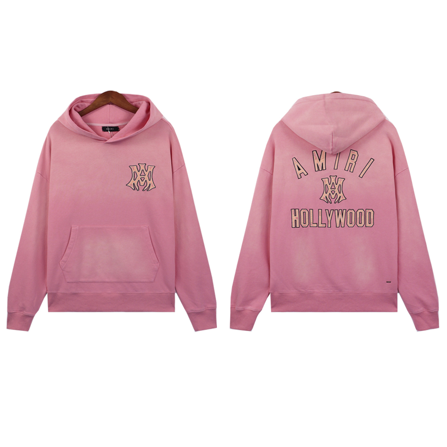 Fog marca de moda AM suéter logotipo de letras agrietadas salpicaduras de tinta pintura graffiti bordado sudadera con capucha chaqueta de pareja IR1