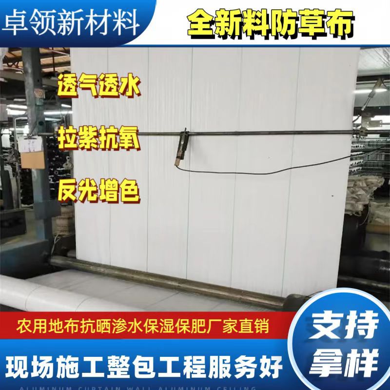 白色防草布无土栽培草莓种植PE园艺地布农用大棚反光防草布
