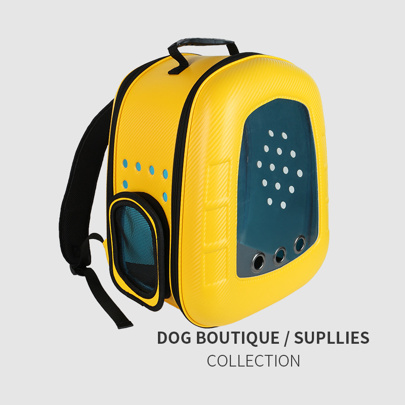 Bolsa de salida para mascotas transparente portátil para mascotas mochila plegable transpirable bolsa para mascotas en stock al por mayor