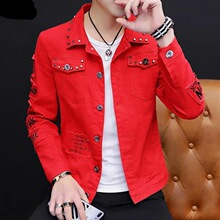 B 27041 Metal Decorated Denim Jacket �T�ţ������ �羳���l