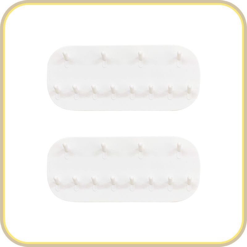 복열 미니 후크 [흰색 - 뒷면 접착 없음] 2팩