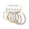 Demi-season retro earrings from pearl, sexy set, 2023, wholesale