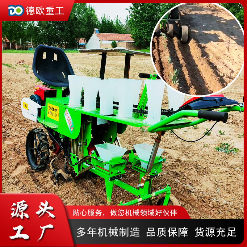 农用两行蔬菜移栽机 小型汽油动力栽苗机 自走式单行双行移栽机