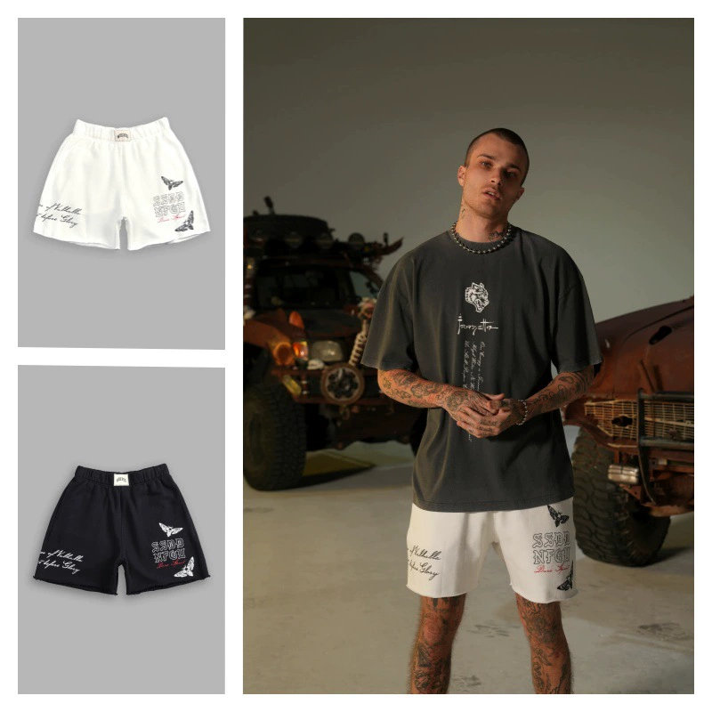 Мужские шорты для путешествий, летние новые свободные с принтом, повседневные спортивные брюки из махрового хлопка, влаговпитывающие дышащие шорты