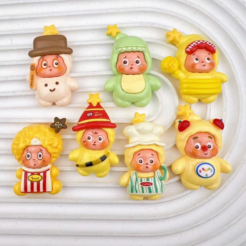 漫画かわいいスターマンかわいい赤ちゃん diy 樹脂アクセサリー手作りヘアピンキーホルダー携帯電話チェーンクリーム接着剤ジュエリー|undefined