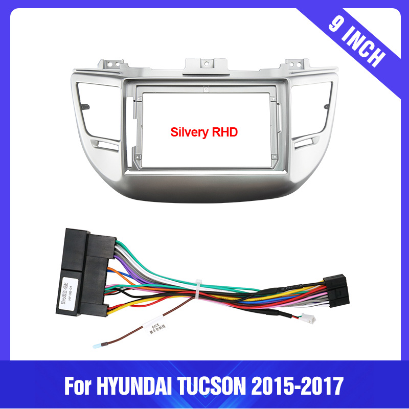 Car Central Control Large Screen Navigation Face Frame Versatile Frame Modification Panel Suitable for 15-17 Hyundai Tucson