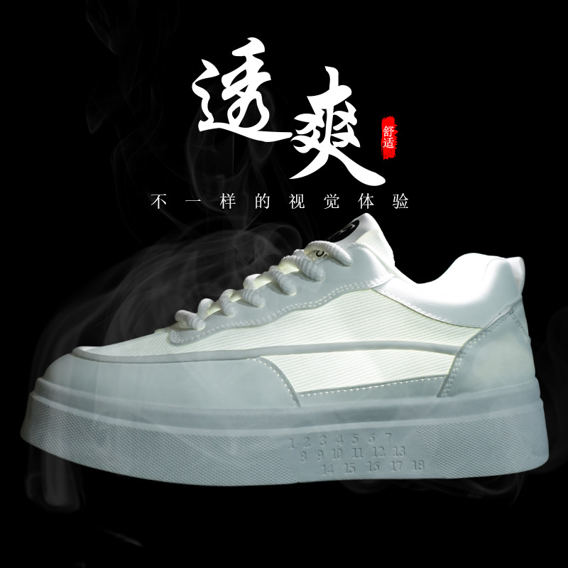 Zapatos Deportivos para Hombre, Otoño 2025, Nuevos, Transpirables, Blancos, Casuales, Modernos, Antideslizantes y Resistentes al Desgaste