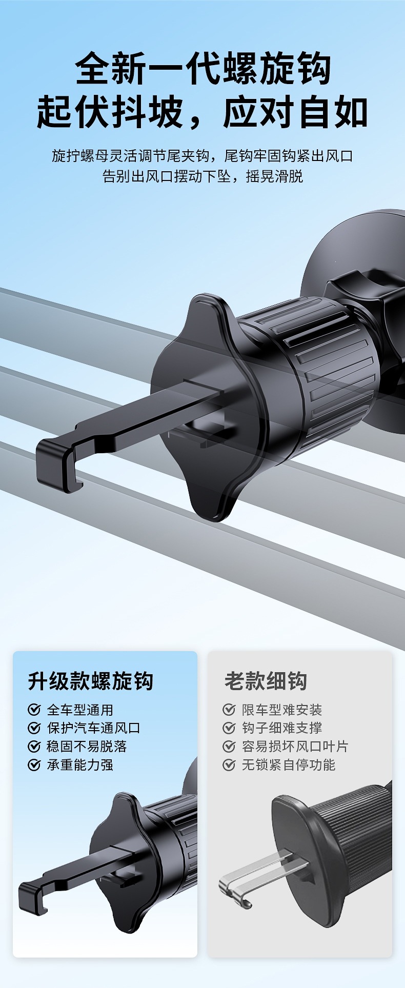 跨境车载手机支架新能源汽车专用卡屏幕边缘底座磁吸撑导航手机架