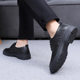 Four Seasons Men's Work Shoes Lace-Up Casual Leather Shoes Thick-Soled Non-Slip Men's Shoes Comfortable Soft-Soled Work Shoes Lightweight Shoes