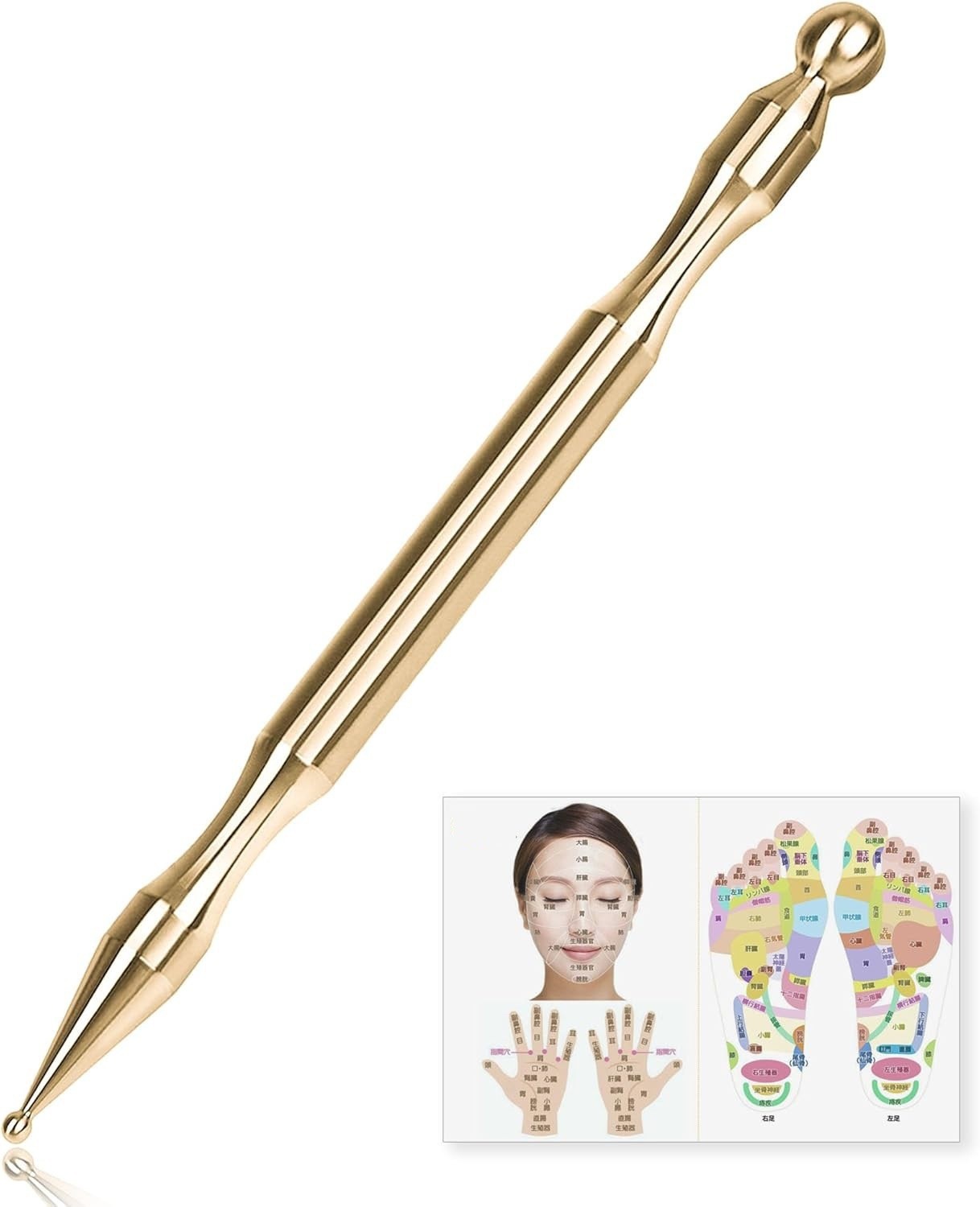 真鍮のアンドロメダはツボをかきます。美容は筋棒のツボをマッサージします。