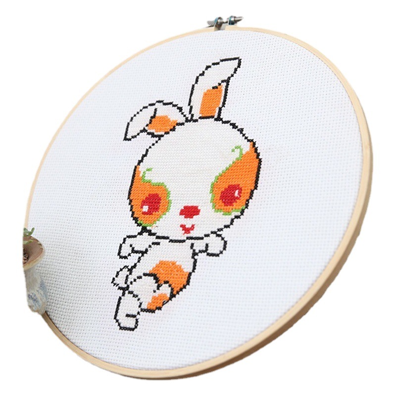 Jinhao bordado hecho a mano DIY material paquete principiante niños simple tela Cruz puntada grande colgante pintura 26cm