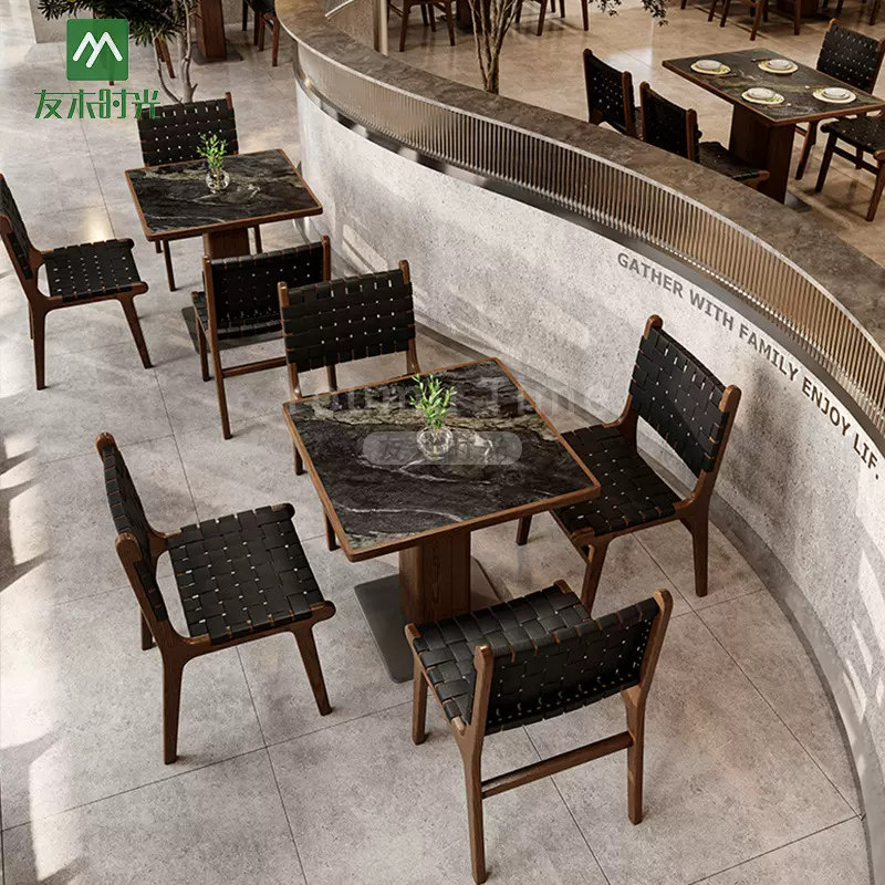 融合料理店桌椅组合主题西餐厅靠墙卡座餐饮店咖啡厅茶楼卡座沙发