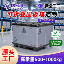 汽配供应链周转箱定制可折叠高承重PP仓储箱工业物流中转箱周转箱
