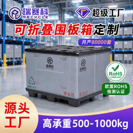 汽配供应链周转箱定制可折叠高承重PP仓储箱工业物流中转箱周转箱