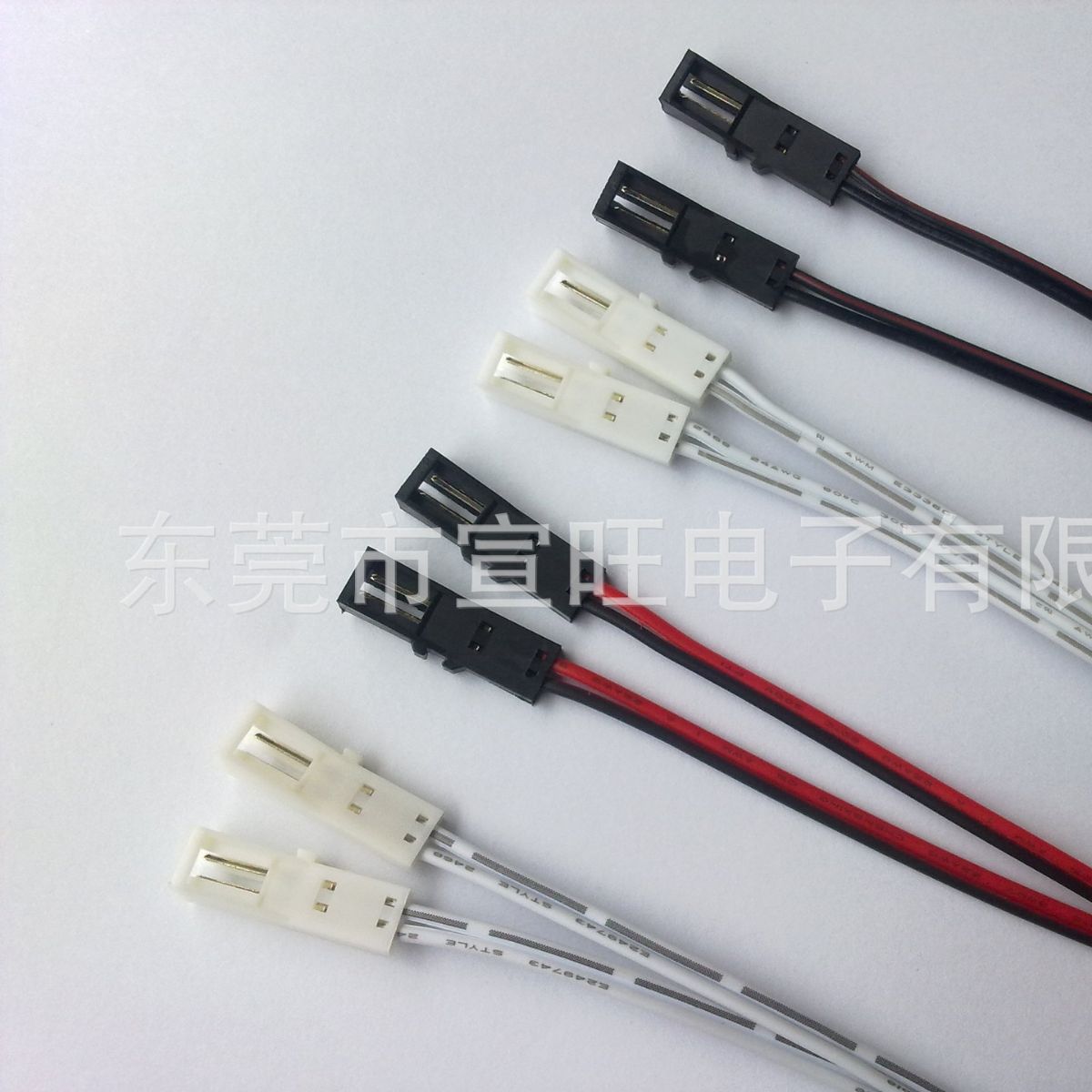 L813杜邦带扣橱柜灯2541连接线带扣公对母白色竹节