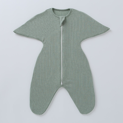 Starfish baby one-piece romper cotton high elastic newborn swaddle spring and summer bag hand anti-face scratching split leg sleeping bag