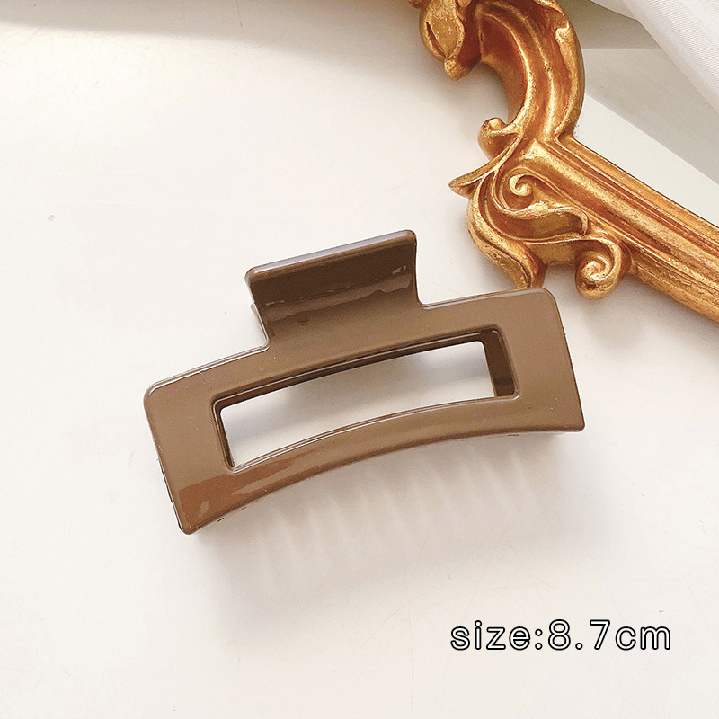 Gran tiburón clip leche serie café clip de pelo mujer cabeza espalda temperamento simple pelo agarre horquilla moda pelo accesorios al por mayor