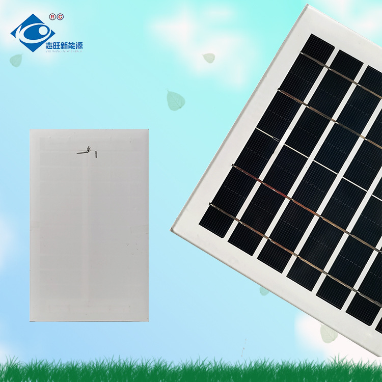 6.4W多晶玻璃层压 6V太阳能光伏板188*300户外发电太阳能电池组件