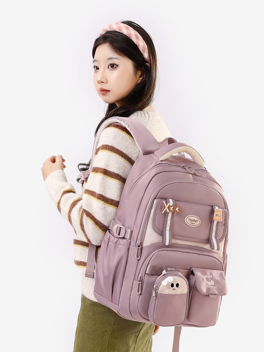 Mochila de descompresión ligera para estudiantes de secundaria, mochila impermeable para estudiantes de primaria de grado 3 - 9