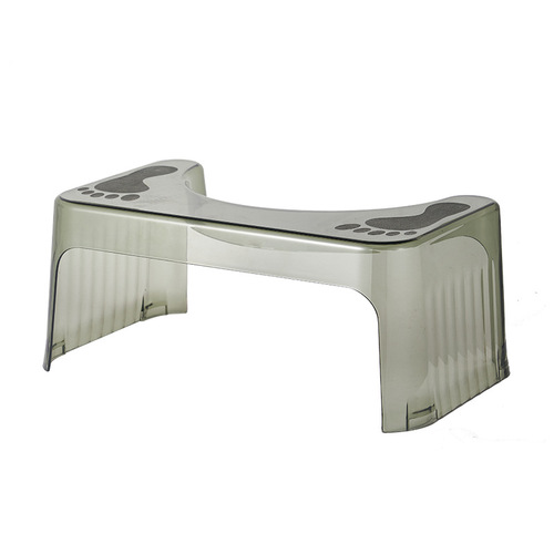 Thickened plastic stool, footrest, non-slip shoe changing stool, bathing low stool, squatting artifact, bathroom toilet pad footstool