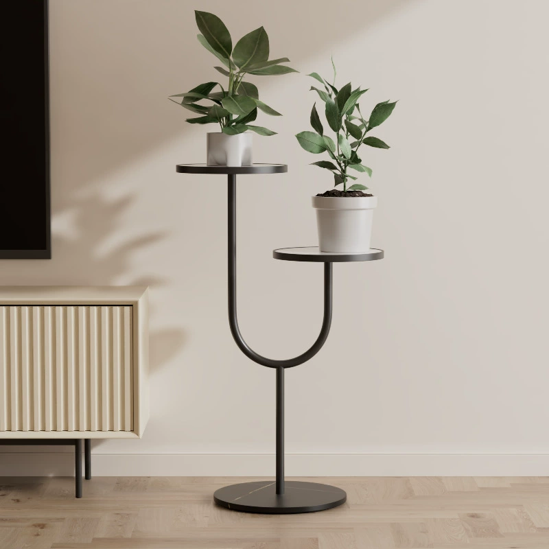 Цветочные полки для гостиной наполая бытовая балконная полка многослойная кованая зеленая растительная стойка для цветочных горшков