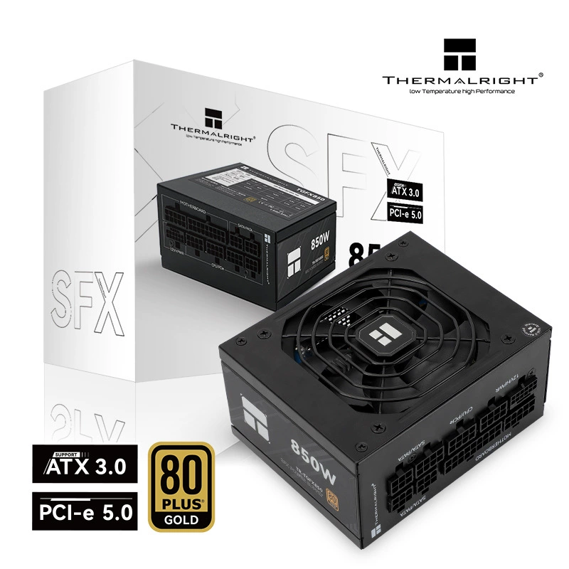 Блок питания Thermaltake TGFX850 ATX3.0, сертификация Gold, полностью модульный, тисненые кабели, для настольного корпуса, номинальная мощность 850W