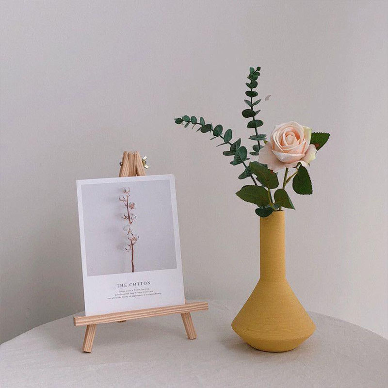 Nórdico moderno blanco ins estilo flor cerámica estilo silencioso florero Hotel B & B hogar Decoración suave decoración del espacio