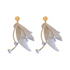 Silver needle, advanced brand earrings, silver 925 sample, flowered, high-quality style, wholesale