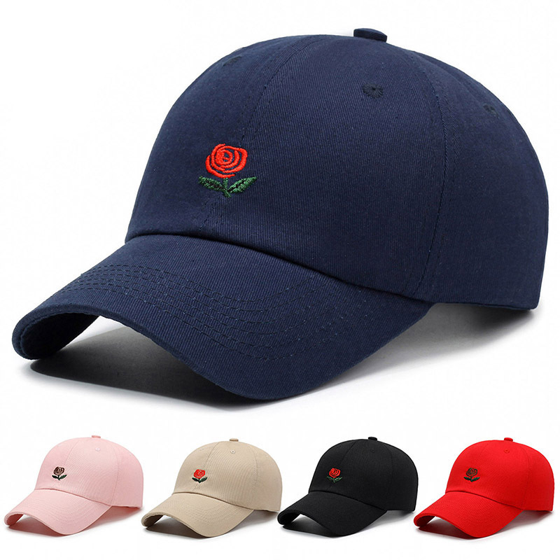 Bestickte Baseballcap Für Damen Und Herren Mit Rosenmotiv_voghion.com