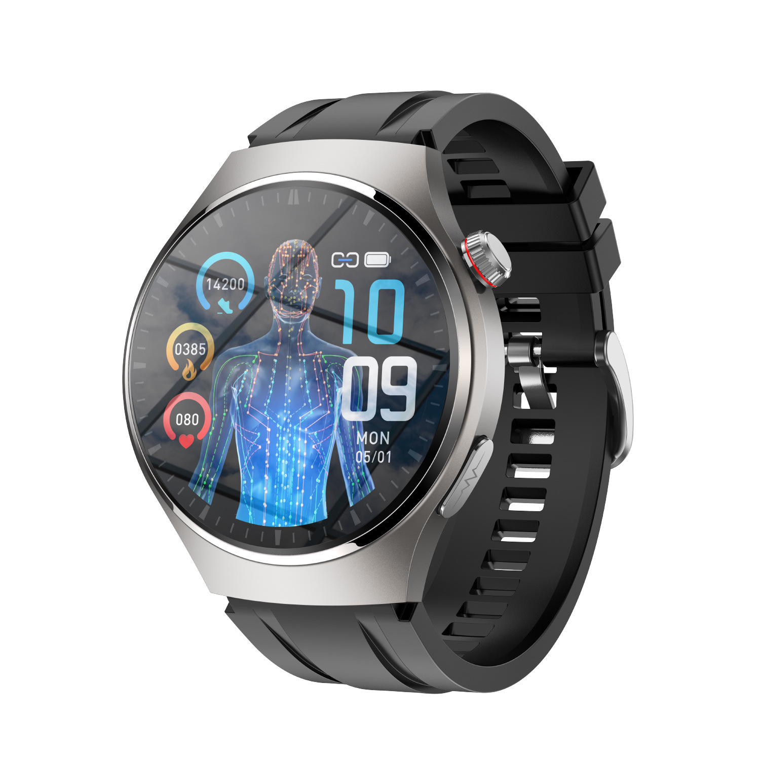 Reloj inteligente AMOLED popular de Huaqiangbei con ECG, monitorización de azúcar en sangre y temperatura corporal, reloj multifuncional S200, éxito de ventas transfronterizo