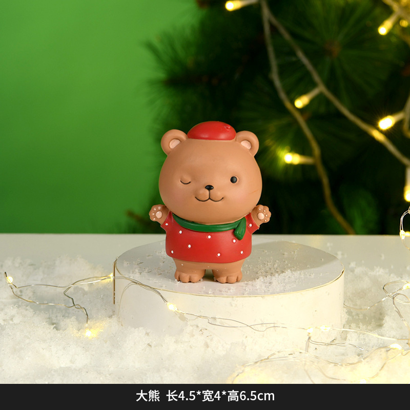 圣诞节装饰迷你雪人老人桌面摆件拍照道具蛋糕房橱窗氛围场景布置|undefined