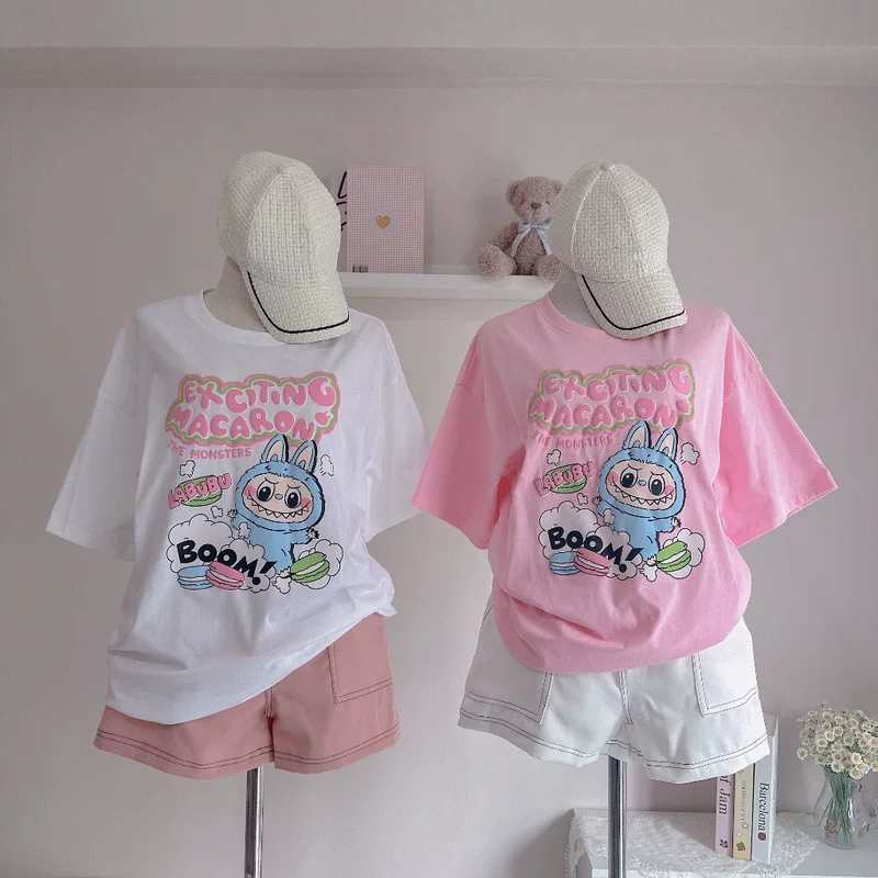 Детская oversized летняя футболка с коротким рукавом, размеры от 90 до 160 см, в разных цветах