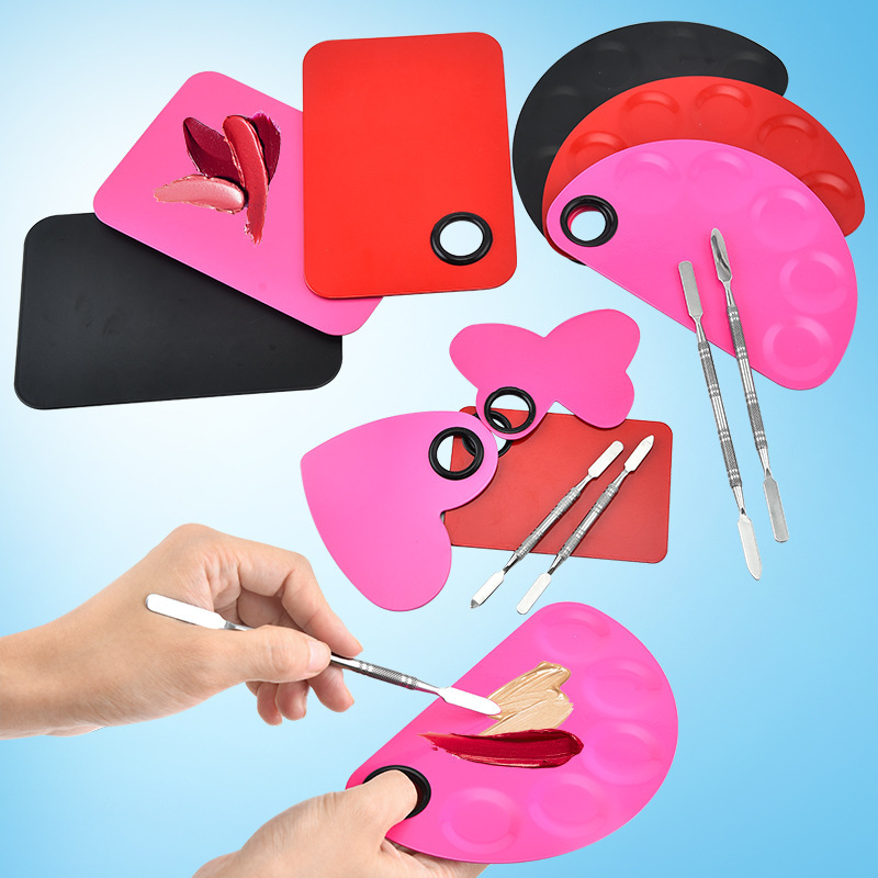 Color Stainless Steel Palette Blending Liquid Foundation Pigment Painting Tools Manicure Beauty Makeup Makeup Set Palette