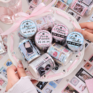 See Eslite Ballet Phantom Series-Waste Tape Korean Girl's Heart Cute Hand Account Decoration Material Post