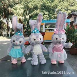 站姿变装多款露露兔兔骨架可凹造型毛绒公仔玩偶摄影通话场景物