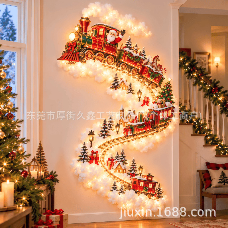 Decoración de Pared del Nacimiento Luminosa de Acrílico con Control Remoto para Hogar en Navidad