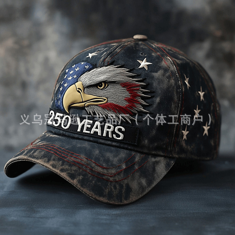 老鹰棒球帽250周年刺绣纪念帽南瓜鸭舌帽 250th Anniversary Cap|undefined