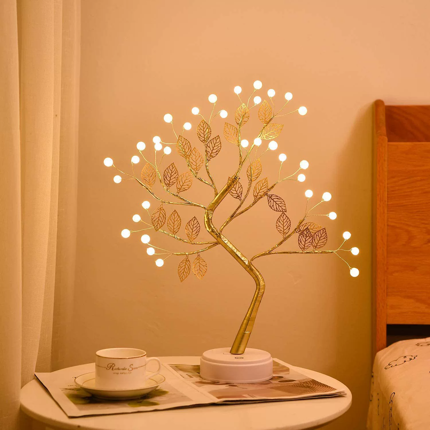 LED-атмосферная лампа Mei Flower, настольная декоративная ёлочка, IP44, ночник на день рождения и Рождество