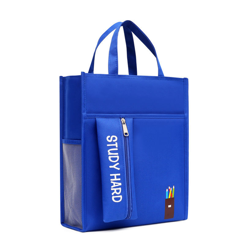 Bolsa de archivos portátil con cremallera bolsa de información A4 bolsa de libro de aprendizaje clase de entrenamiento tutorial bolsa maletín impresión logo