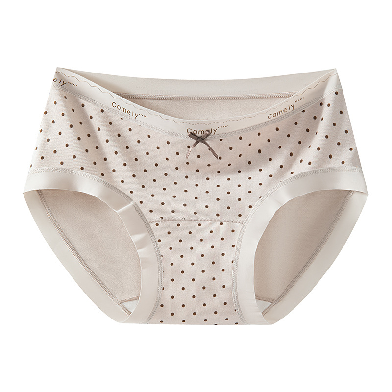 2025 nueva serie con estampado de leopardo pequeño, entrepierna de algodón puro, entrepierna antibacteriana, cintura media, sin costuras, cadera, calzoncillos de mujer sexy