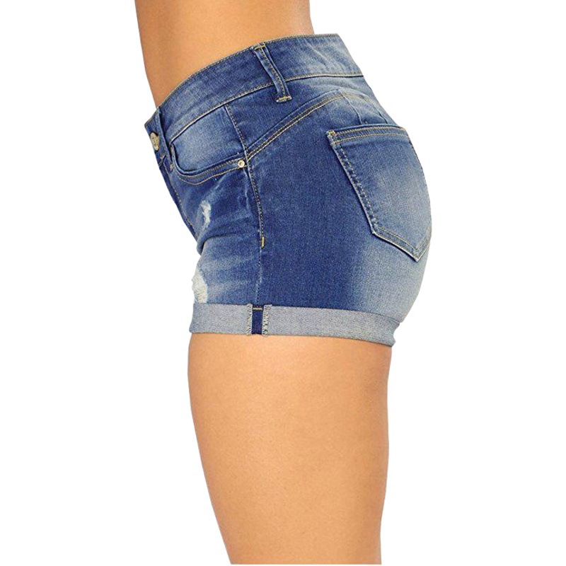 Europa y América eBay AliExpress deseo verano nuevas mujeres Denim shorts flanger pantalones calientes moda image 1