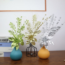 带花粘粉浆果果枝圣诞节派对圣诞树装饰婚庆拍摄道具舞台活动布置