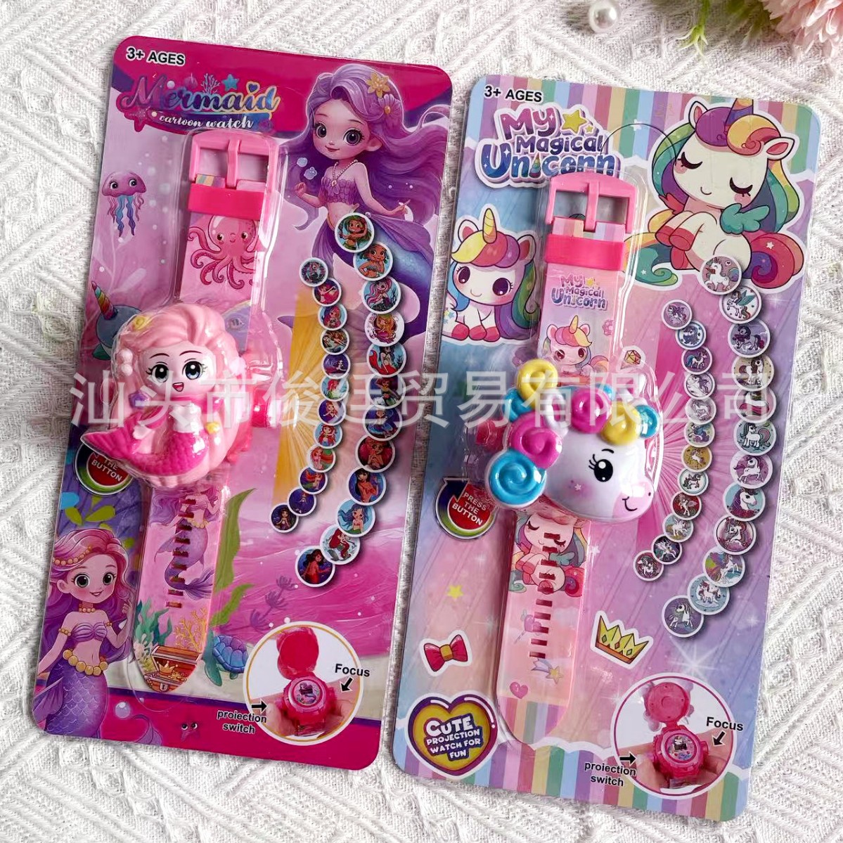 Cross-Border Flip-Top Projection Electronic Children's Watch with Cartoon Avatar Stitch Children's Cartoon Electronic Watch Toy
