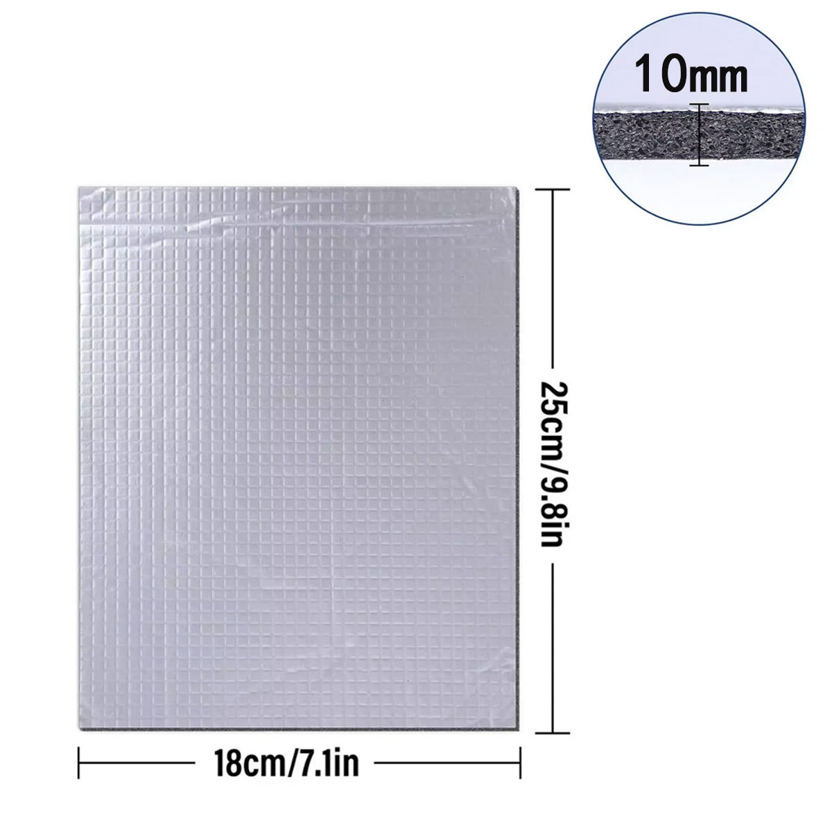Capó de algodón insonorizante de automóvil 5mm 10mm de espesor de aluminio algodón aislante térmico grueso resistente al fuego algodón aislante térmico resistente a altas temperaturas
