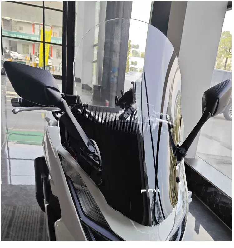 Suitable for 25 models of Honda PCX160, transparent windshield rearview mirror forward-moving bracket integrated modification front windshield accessory