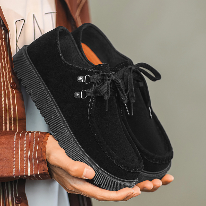 Men's Birkenstock Casual Shoes Fashion All Year Round New Men's Small Black Shoes Outdoor Trendy Street Student Men's Shoes Large Size