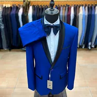 Men Suits внешняя торговля мужской зеленый фруктовый воротник костюм для похудения из двух частей